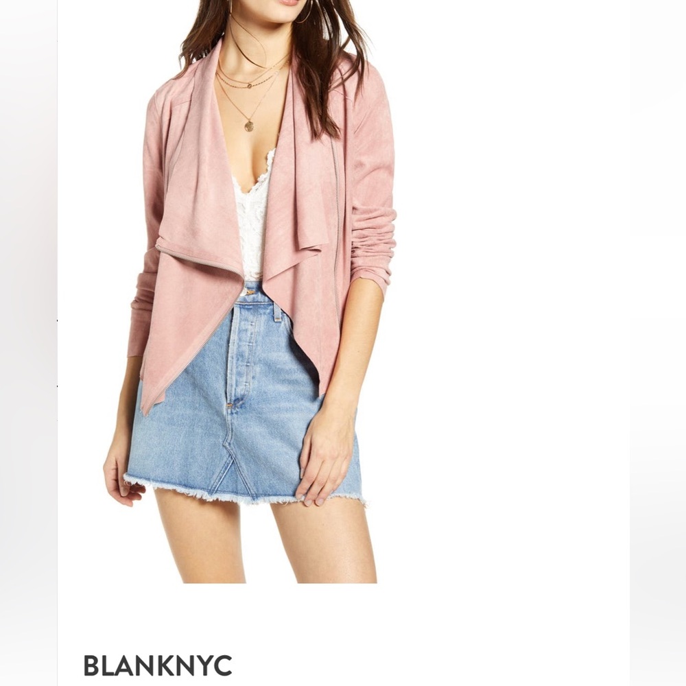 BLANKNYC Drape Front Jacket - Pink